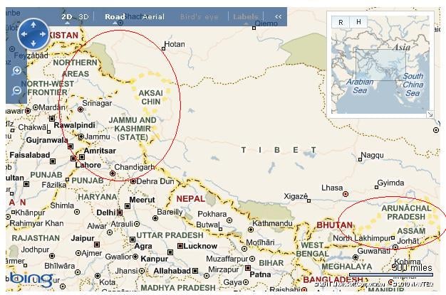 Distortion of Indian Map by National Geoagraphics